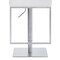 Armen Living Michele Swivel Adjustable Height Off-White Faux Leather and Brushed Stainless Steel Bar Stool LCMISWBABSWH - alternate 5